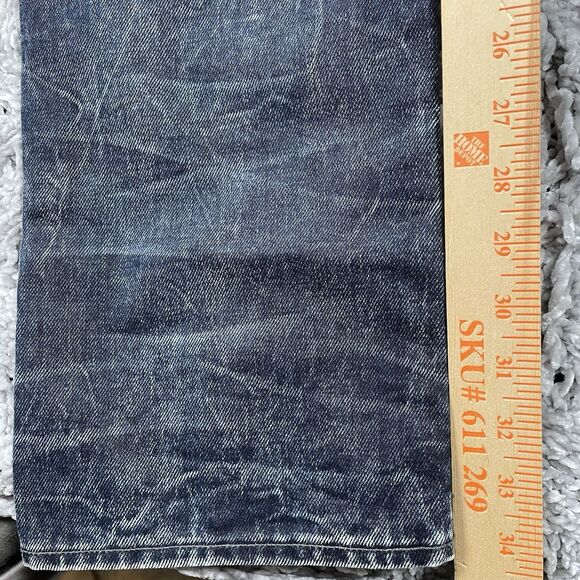 G-Star Raw Attacc Slim Straight Men's Size 32x34 Blue Denim Grunge Button Fly - Picture 9 of 10